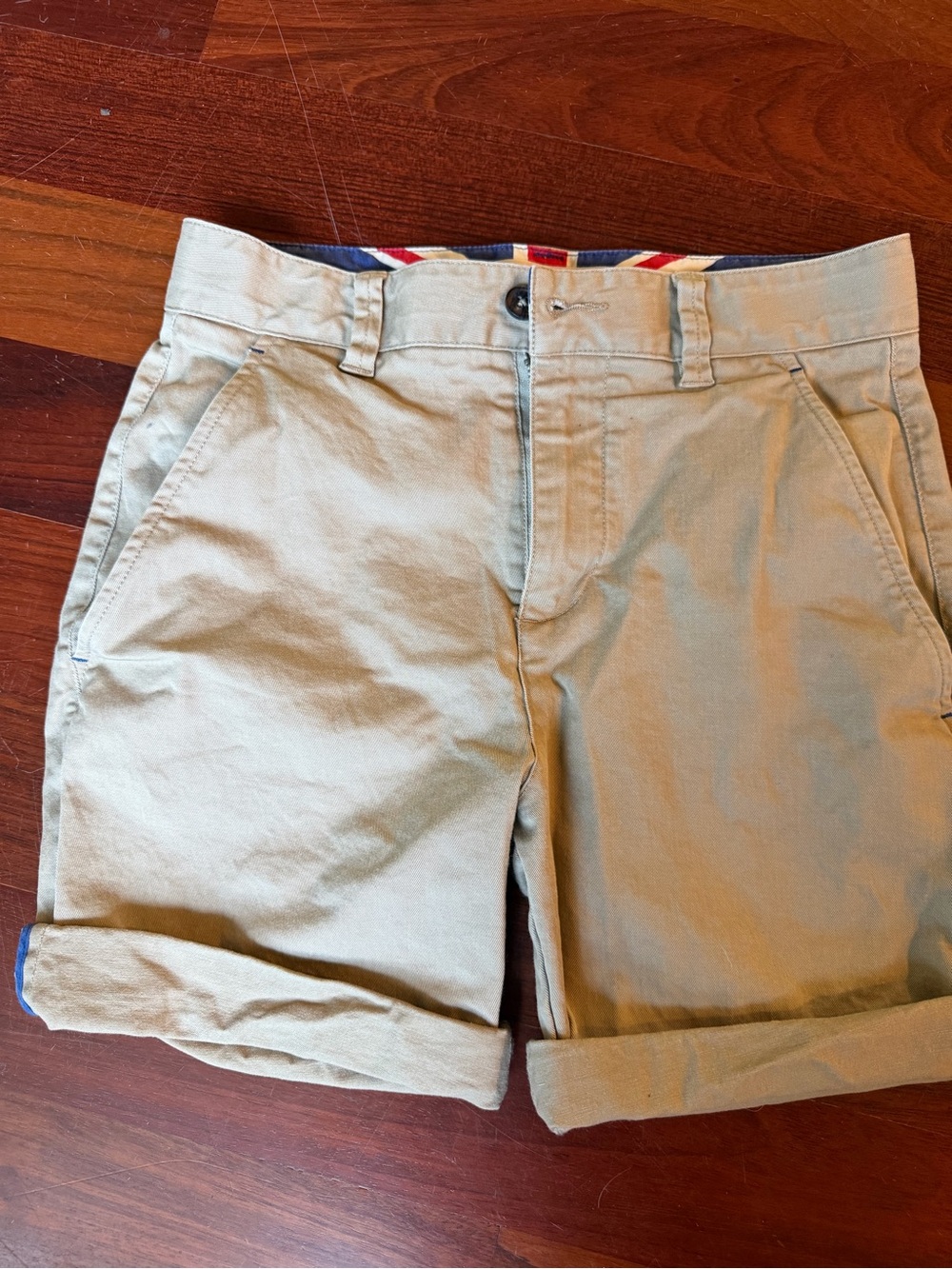 Mini Boden Khaki Tan Cotton Chino Shorts